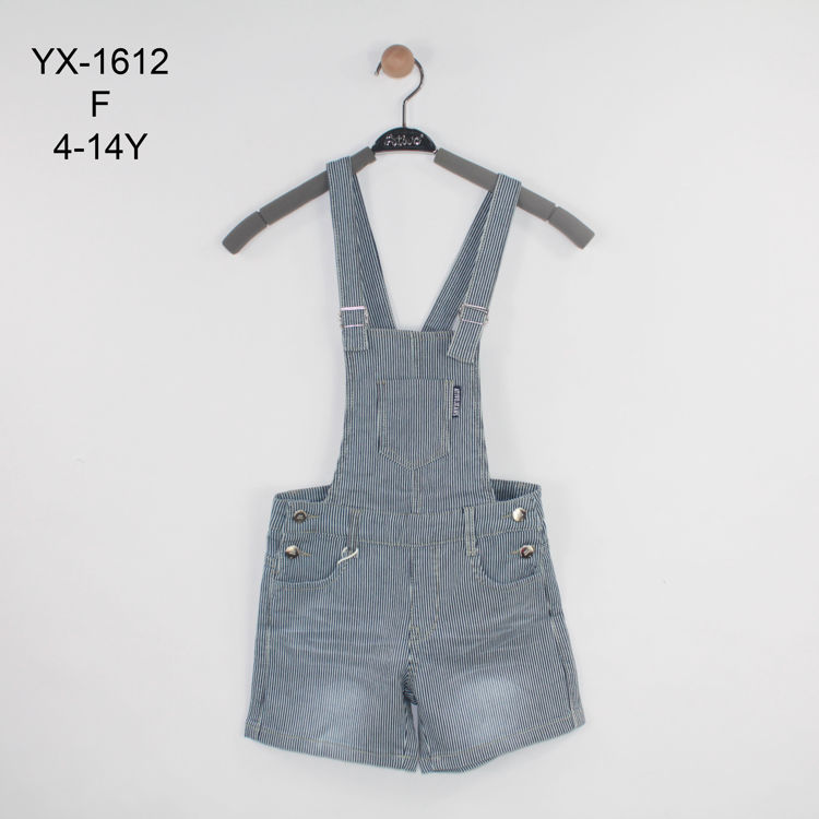 Picture of YX1612- GIRLS STRIPED DUNGAREE